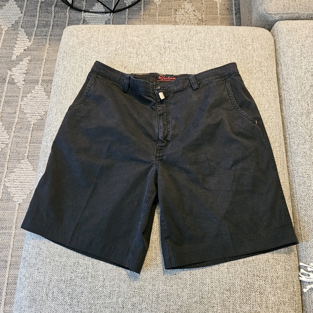 Robert Graham Shorts Black Walkin Classic Fit Casual Chino Sz 38 Belted …